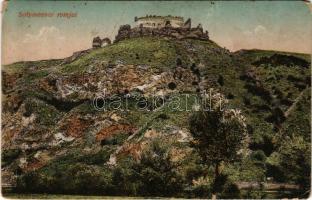 1924 Solymosvár, Solymos, Soimos (Lippa, Lipova); Solymosvár romjai. Kerpel Izsó kiadása / Cetatea Soimos / castle ruins (fa)