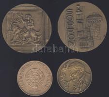 1969-1979. "10 éves a Magyar Éremgyűjtők Egyesülete" + Szombathely + Sopron + 1991. "II. János Pál látogatása" Br plakettek T:1,2