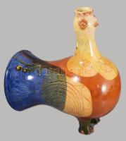 Lőrincz Győző (1940-): Tyúkfigura. Jelzett, felületi sérüléssel, m: 24 cm