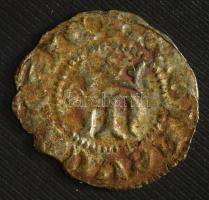 1383. Denár Ag "Mária" (0,44g) T:F patina kitörés Hungary 1383. Denar Ag "Maria" (0,44g) C:F patina, crack Huszár: 566., Unger I.: 442.g