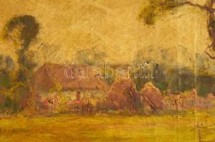 Mihalik Dániel (1869-1910): Vízparti tanya. Olaj, vászon, jelezve jobbra lent. Javított. Kisebb sérü...