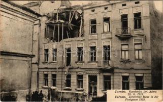 1915 Tarnów, Kamienica Dr. Adera 26. II. 1915. / Zerstörtes Haus in der Postgasse 1915 / WWI K.u.K. military, ruins of Dr. Ader's tenement house (fl)