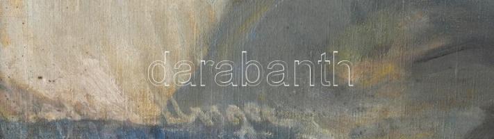 Walderné Unger Margit (1881-?): Fiúportré. Olaj, vászon, jelezve balra lent. Hátoldalán régi töredék...