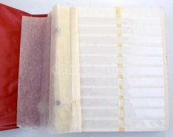 42 db berakólap csavaros albumfedélben, tokkal