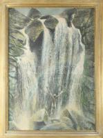 Patay László (1931-2002): Kiáltás (cím nélkül), 1984. Olaj, farost, jelezve jobbra lent. Dekoratív fakeretben, 70×50 cm