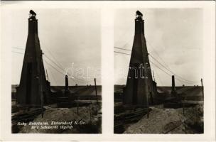 Zistersdorf, Oelfeld, Raky Bohrturm / oil field, oil plant. stereo photo (non PC)