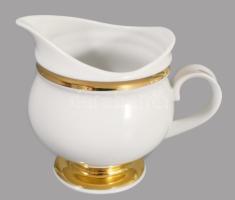 Hollóházi aranycsíkozott mokkás / kávés készlet, jelzett, teljes, hibátlan