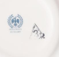 Hollóházi aranycsíkozott mokkás / kávés készlet, jelzett, teljes, hibátlan