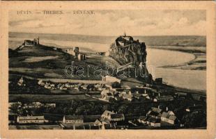 Dévény, Theben a. d. Donau, Devín (Pozsony, Bratislava); vár. Karl Mödinger kiadása / Devínsky hrad / castle (fl)