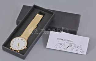 Leo Bernard karóra, kvarc, használatlan, leírással, d: 35mm