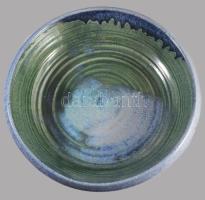 Gorka-Focht Géza (1952-): Asztalközép. Mázas kerámia, jelzés nélkül, hibátlan, d: 39 cm, m: 10 cm