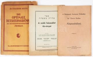 Vegyes judaika témájú nyomtatványok és okmányok