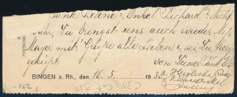 1930 Zeppelin levéldarab / Mi 438 on Zeppelin cover piece "SÜDAMERIKAFAHRT"