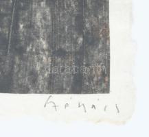 Székács Zoltán (1954-): "Erdő". Akril, merített papír, jelezve jobbra lent, a hátoldalán a...