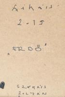 Székács Zoltán (1954-): "Erdő". Akril, merített papír, jelezve jobbra lent, a hátoldalán a...