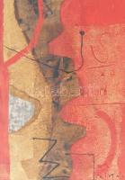 Székács Zoltán (1954-): "Ünnep", 2014. Vegyes technika, karton, jelezve jobbra lent, a hát...