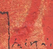 Székács Zoltán (1954-): "Ünnep", 2014. Vegyes technika, karton, jelezve jobbra lent, a hát...