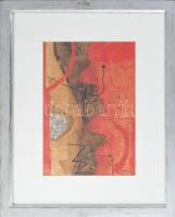 Székács Zoltán (1954-): "Ünnep", 2014. Vegyes technika, karton, jelezve jobbra lent, a hát...