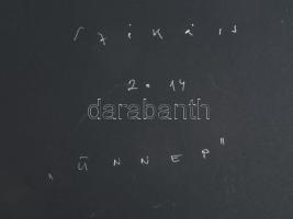 Székács Zoltán (1954-): "Ünnep", 2014. Vegyes technika, karton, jelezve jobbra lent, a hát...