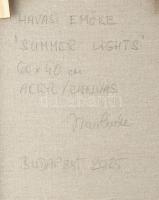 Havasi Emőke (1965-): "Summer lights", 2025. Akril, vászon, jelzett a hátoldalán, 60×40 cm
