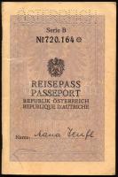 1956 Osztrák útlevél / Austrian passport