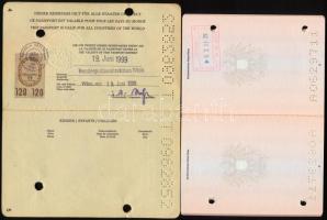 1989-2006 2 db Osztrák útlevél / 2 Austrian passport