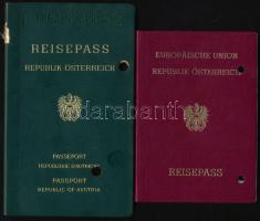 1989-2006 2 db Osztrák útlevél / 2 Austrian passport