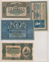 Rendkívül tartalmas 95db-os korona-pengő bankjegy tétel, közte sok ritka kiadás vagy ritkán előfordu...