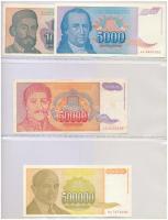 Vegyes, 56db-os külföldi bankjegy tétel, benne Kínai Köztársaság, Kínai Népköztársaság, Jugoszlávia,...