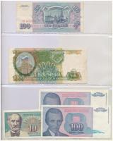 Vegyes, 56db-os külföldi bankjegy tétel, benne Kínai Köztársaság, Kínai Népköztársaság, Jugoszlávia,...