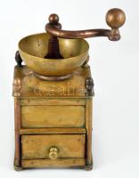 Masszív réz tekerős kávédaráló 23 cm