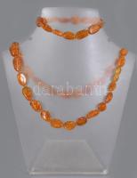 Borostyán nyaklánc és karkötő, jó állapotban