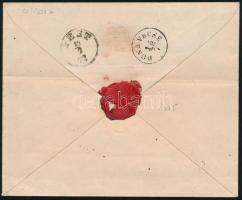 1872 Réznyomat 5 x 3kr ajánlott levélen / 5 x Mi 9 on registered cover "NAGYKÖRÖS / PEST.M.&quo...