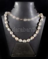 Édesvízi gyöngy nyaklánc, szép állapotban, h: 43 cm