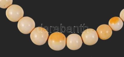 Antik csont nyaklánc, h: 46 cm