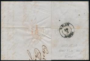 1853 Levél kézi 3kr bérmentesítéssel, "PESTH" - "GRAN" (15.000)