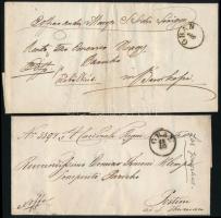 1855-1861 2 db ex offo levél "GRAN" - "GRAN NÁNA" + "GRAN" - "PESTH / Abends"