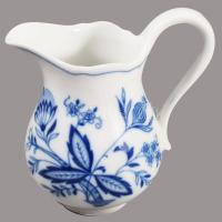 Tirschenreuth hagymamintás kanna, cukortartó és tejkiöntő, jelzett, hibátlan, m: 24 cm alatt