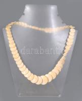 Antik csont nyaklánc, h: 42 cm