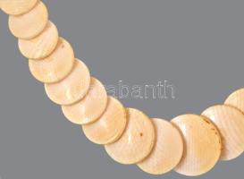 Antik csont nyaklánc, h: 42 cm
