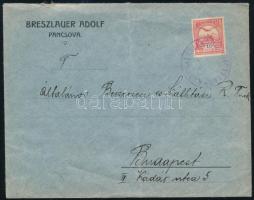 ~1914 Távolsági levél Turul 10f bérmentesítéssel, "KATONAI ELLENŐRZŐ BIZOTTSÁG" bélyegzéssel érvénytelenítve