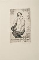 Erotikus ex libris gyűjtemény 50 db magyar és külföldi, sok jelzett, sok háború előtti klf technikák...