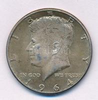 Amerikai Egyesült Államok 1964. 1/2$ Ag "Kennedy" T:AU,XF patina USA 1964. 1/2 Dollar Ag "Kennedy" C:AU,XF patina Krause KM#202