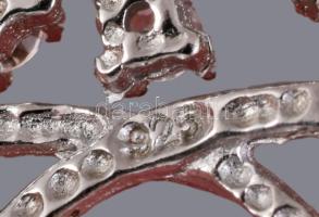 Ezüst (Ag) fülbevalópár, jelzett, d: 2 cm, h: 3,5 cm, bruttó: 4,46 g