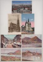 7 db RÉGI város képeslap: 5 db Ausztria + 2 db magyar / 7 pre-1945 town postcards: 5 Austria + 2 Hun...