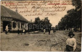 Alberti, Alberti-Irsa; Templom utca, Revuczky Kálmán üzlete (vágott / cut)