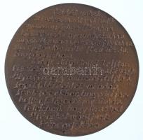 Borsos Miklós (1906-1990) 1978. "Szegedi Kis István 1505-1572" bronz emlékérem (135mm) T:A...