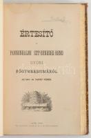 Értesítő a Pannonhalmi Szt-Benedek-Rend Győri Főgymnasiumáról az 1882/83. tanév végén. Benne: Vaszar...