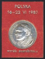 Lengyelország 1983. "II.János Pál pápa látogatása" ffém emlékérem T:BU Eredeti dísztokban!