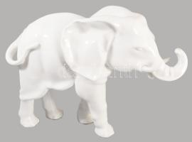 Herendi nagyméretű elefánt figura, jelzett, hibátlan, 36x24 cm. Ritka!